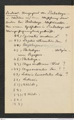 Nachlass Franz Steindachner, Liste (zu Inv.Nr. 537.03) von Prinzessin Therese von Bayern an Franz Steindachner, Inv.Nr. 537.09, Seite 10
